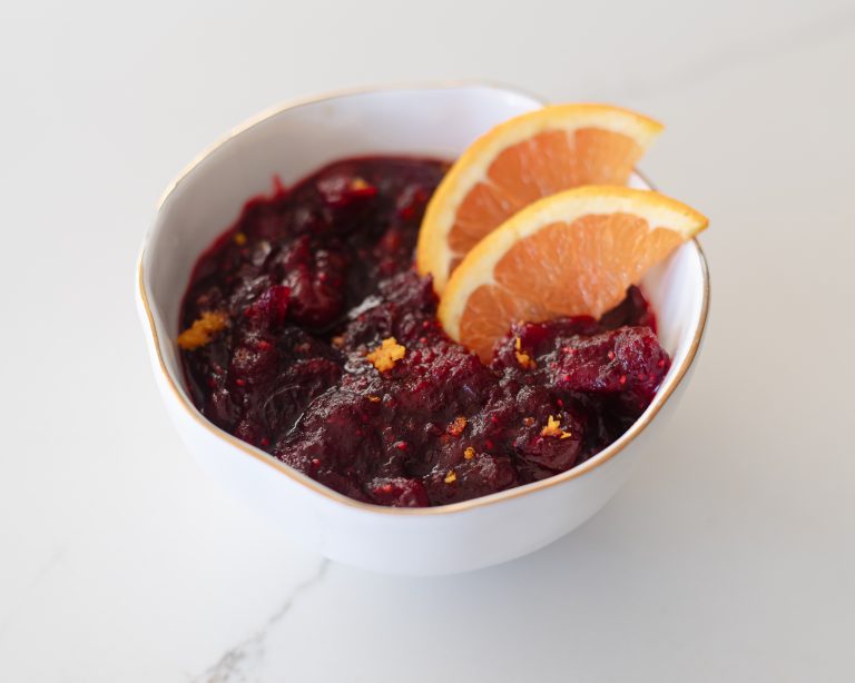 The Best Vanilla Bourbon Cranberry Sauce