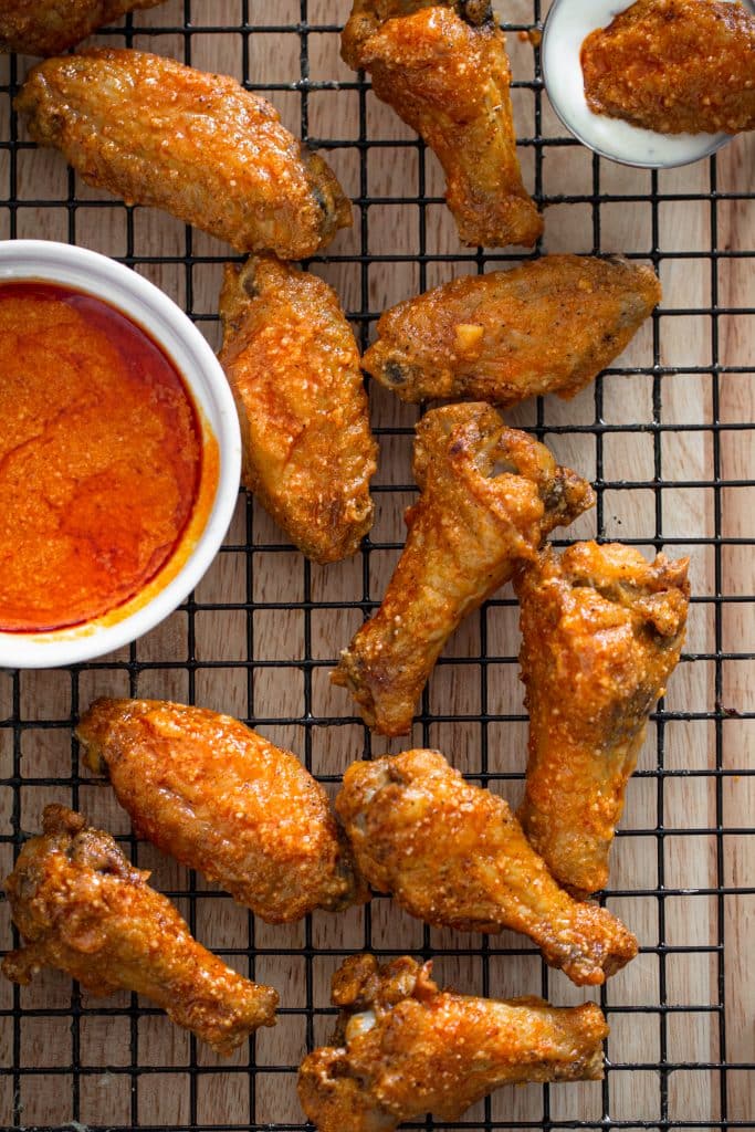 Buffalo Garlic Parmesan Chicken Wings