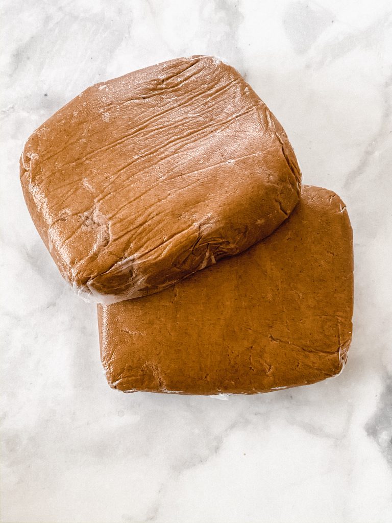 White chocolate dipped gingerbread cookies 