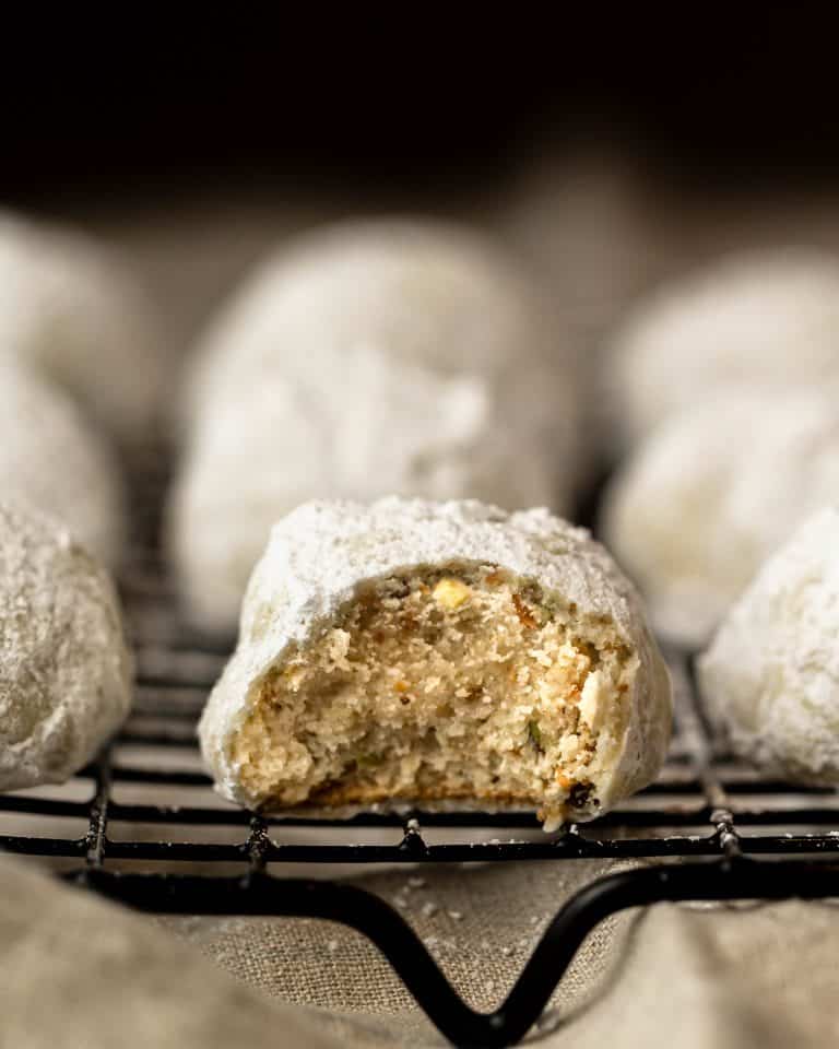 Pistachio Snowball Cookies