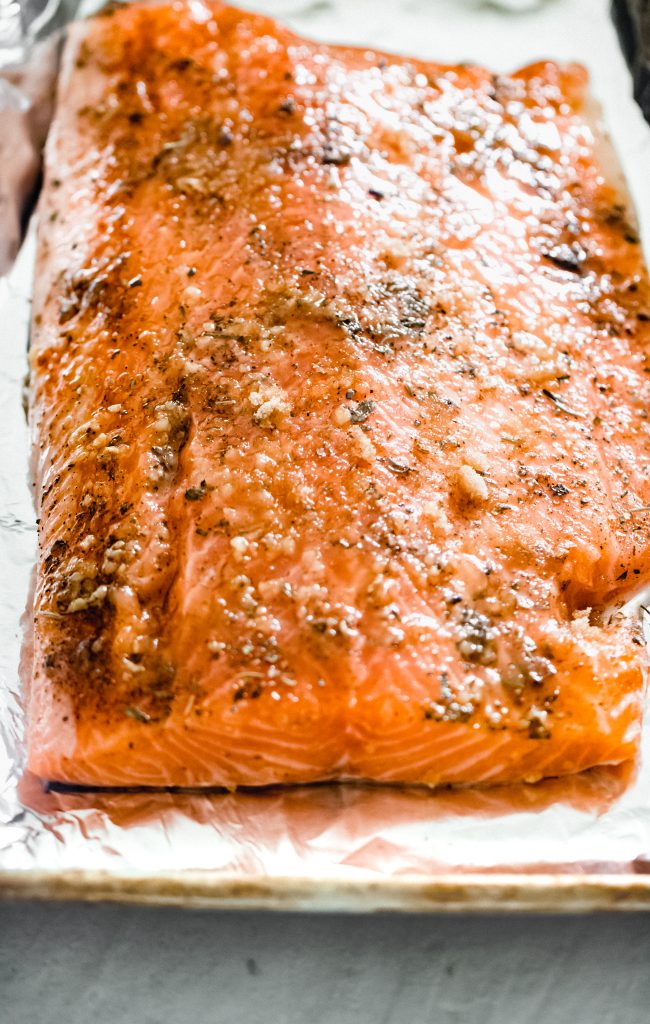 Oven Roasted Salmon with Herb Aioli