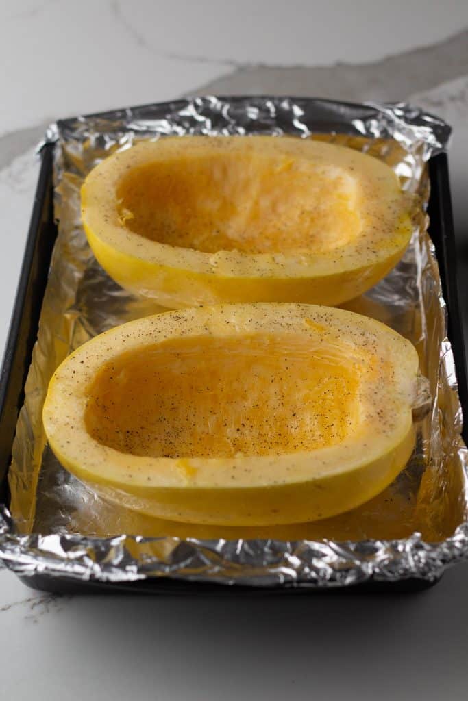 Spaghetti Squash with Meat Sauce