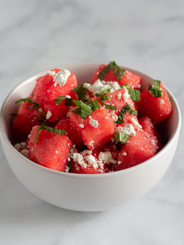 Watermelon Salad with mint & feta